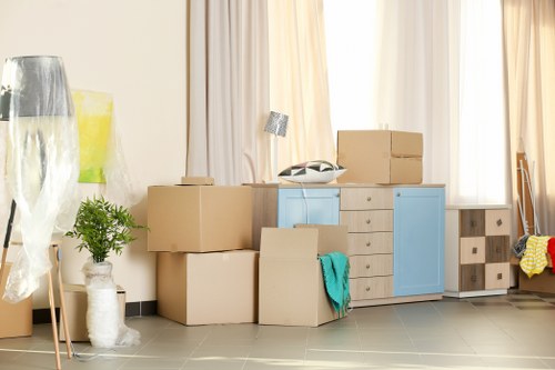 House movers preparing a residential move in Tottenham