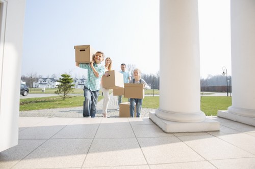 Business relocation team handling office equipment in Tottenham