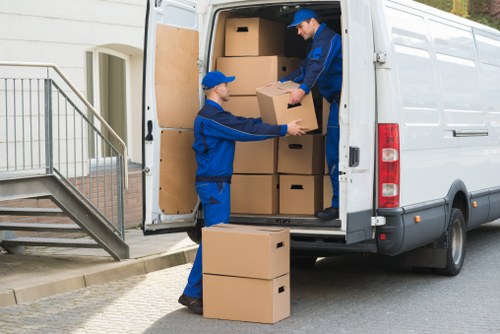 Removal team preparing for a Tottenham home move