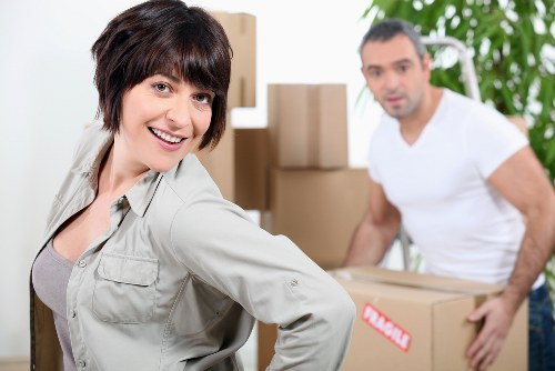 Packed household items ready for home removal in Tottenham